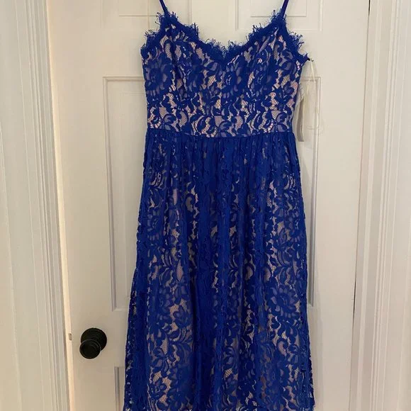 sachin and babi light blue dress Dresses | Cobalt Blue Cocktail Midi Dress